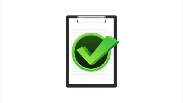 Klembord met checklist icoon. Klembord met checklist pictogram voor web. illustratie. - Video