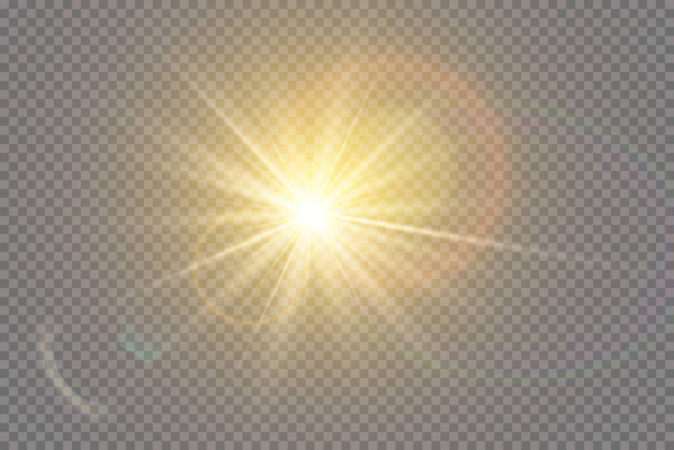 Vector transparant zonlicht speciale lens flare licht effect. - Vector, afbeelding