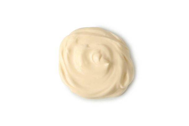 tas de sauce mayonnaise isolé sur fond blanc - Photo, image