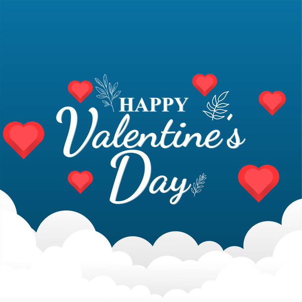 Valentine's day concept background. Vector illustration. Suitable for cute love sale Banners, greeting cards, banners, simple posters, eps 10 - Vector, Image
