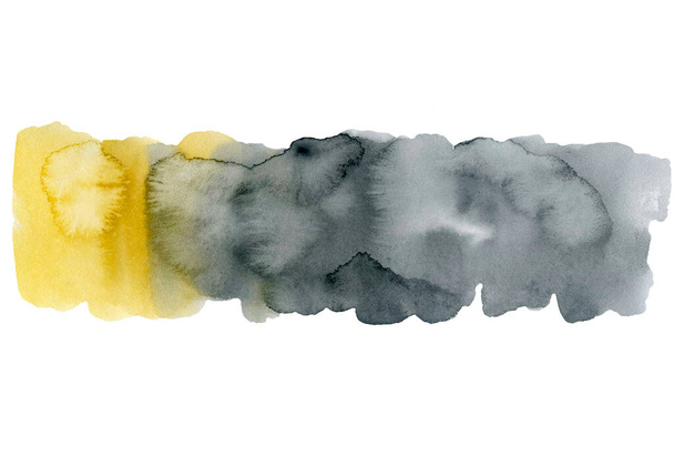 yellow gray gradient, background abstract, texture watercolor, stain hand drawing, illustration - 写真・画像