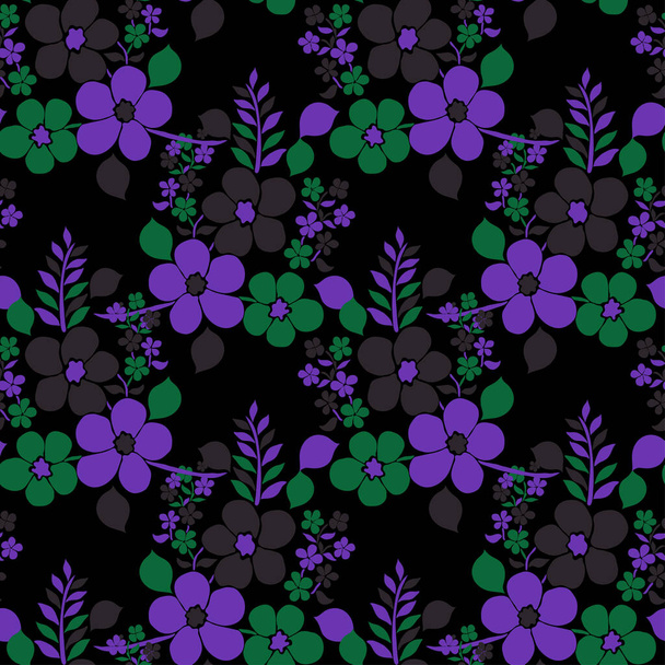 Elegant seamless pattern with decorative flowers, design elements. Floral  pattern for invitations, cards, print, gift wrap, manufacturing, textile, fabric, wallpapers - Vector, Imagen
