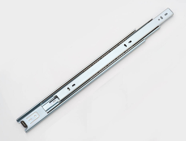 Ball Bearing Drawer Slides, Drawer Channel, Nickel Plated Steel, Use for meanes Table, Drawer, Kitchen, Telescopic Slide - Фото, зображення