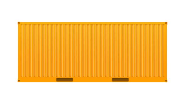 vrachtcontainer geïsoleerd op witte achtergrond. 3d illustratie - Vector, afbeelding
