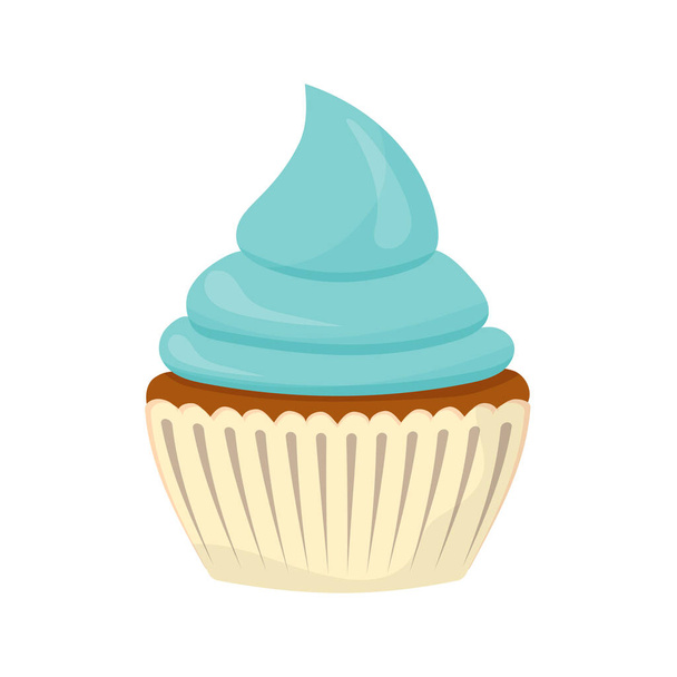 vector illustration of cupcake icon - Vektör, Görsel