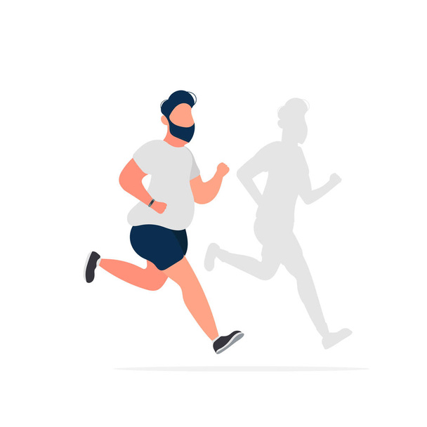 Running Man Vektor Illustration - Vektor, Bild
