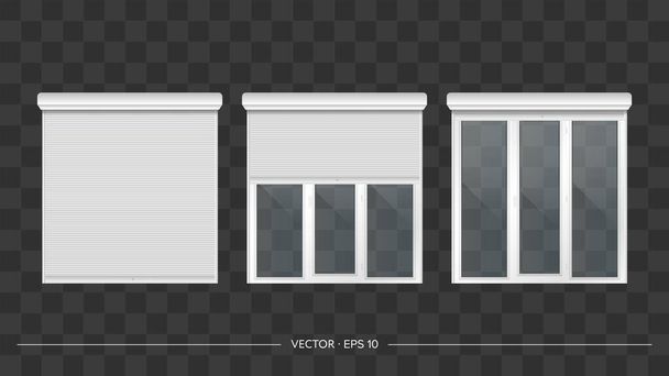 Rollladen für Fenster 3D - Vektor, Bild