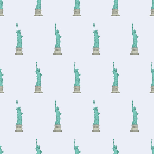 seamless pattern with hand drawn elements of the liberty. vector illustration - Vector, Image