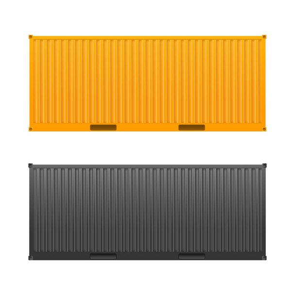грузовой контейнер изолирован на белом фоне. 3d иллюстрация - Вектор,изображение