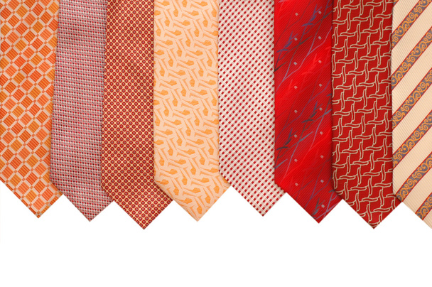 Cravatte di seta isolate su bianco
 - Foto, immagini