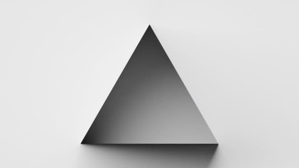 Animazione bordo ombra. 3d reso forma geometrica. Design minimale del movimento. sfondo gradiente grigio. - Filmati, video