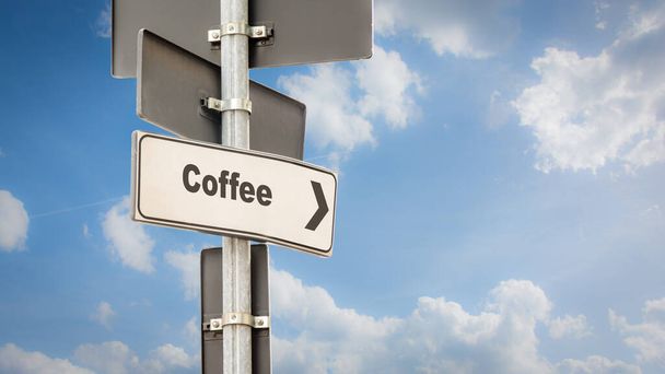 Street Sign the Direction Way to Coffee - Photo, Image