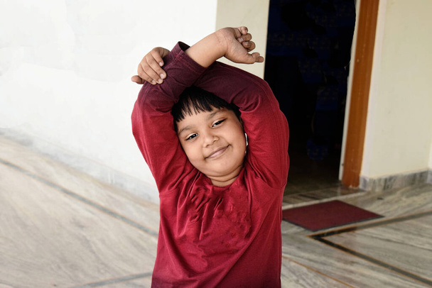 south asian child with smiling face posing outdoor - Photo, Image