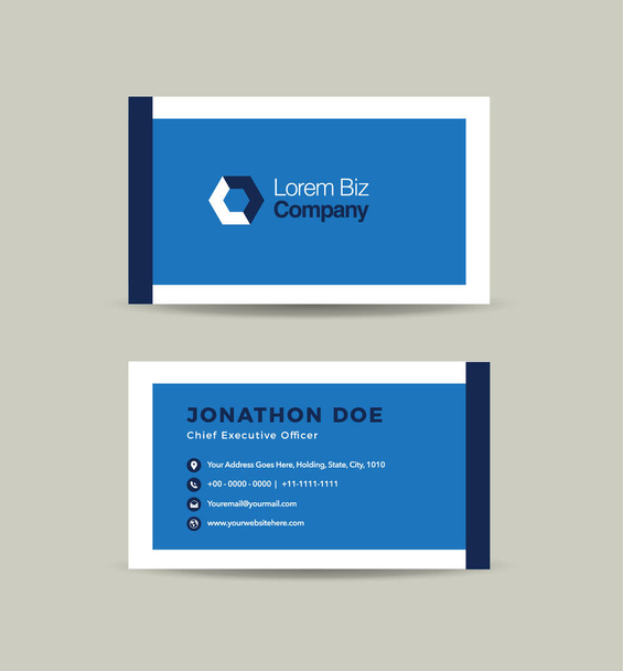Design de cartão de visita corporativo ou cartão de visita e cartão de visita pessoal - Vetor, Imagem
