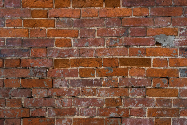 brick red wall. background of a old brick house. - Photo, Image