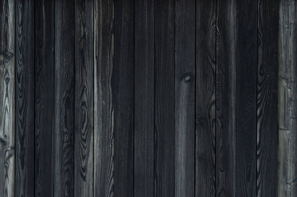 Musta puinen tausta rakenne seinä aluksella lattia puutavaraa vanha - Valokuva, kuva
