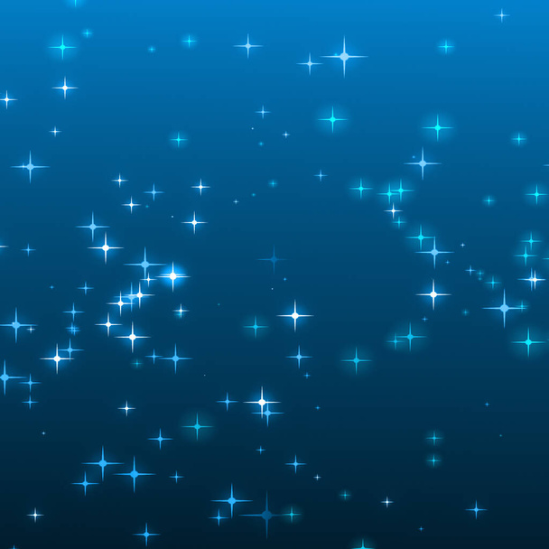 青いグラデーションの背景にクリスマスブルーの星空。ディワリ祭りの休日のデザイン. - 写真・画像