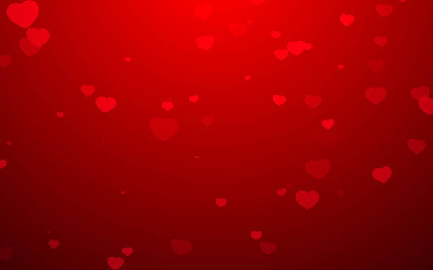 Valentine day red hearts on red background. - Photo, Image