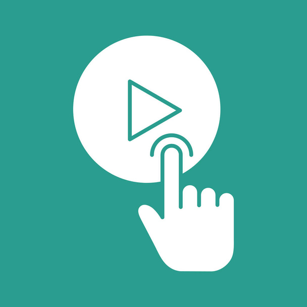 Video player, tap, click icon vector image. Can also be used for seo & web. Suitable for use on web apps, mobile apps and print media. - Vector, Image