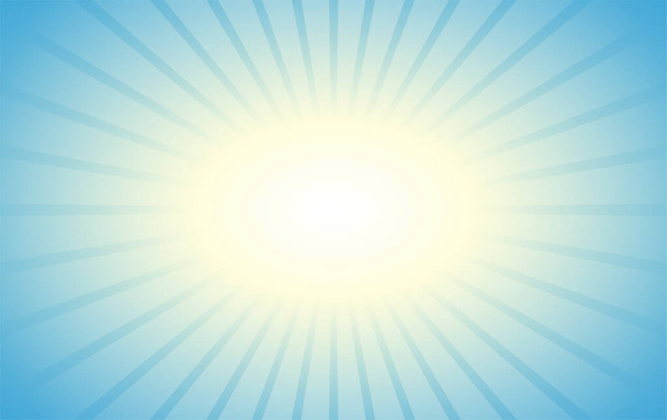 青い太陽の縞模様の背景 - ベクター画像
