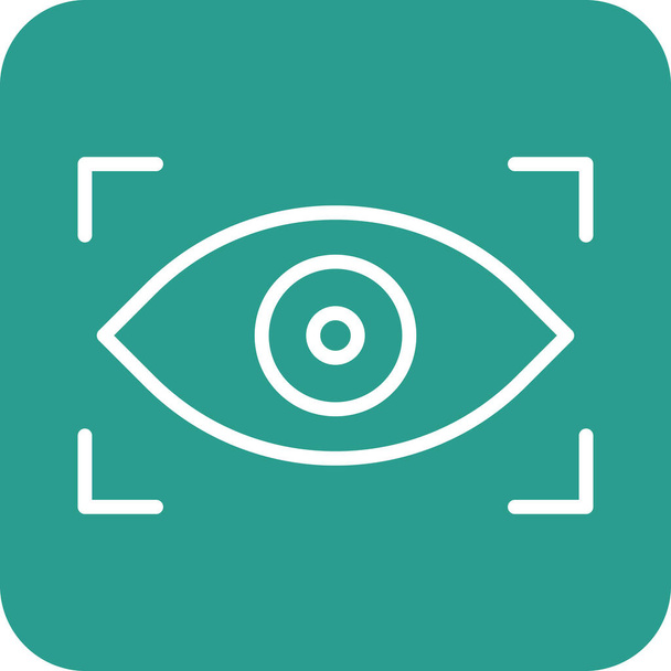Biometrische, oog, scan icoon vector afbeelding. Kan ook worden gebruikt voor cyberbeveiliging. Geschikt voor gebruik op webapps, mobiele apps en printmedia. - Vector, afbeelding