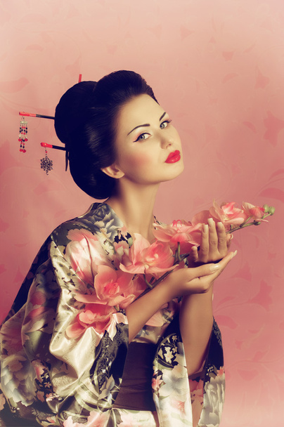 Mulher gueixa japonesa
 - Foto, Imagem
