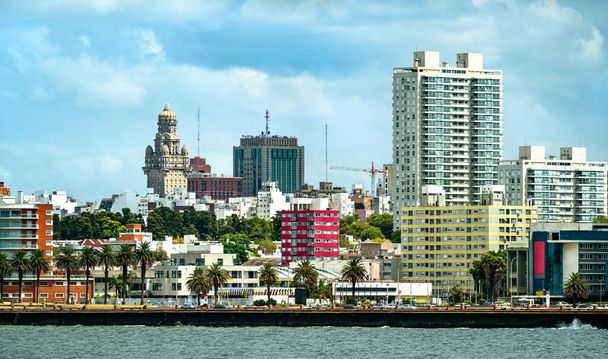 Skyline of Montevideo with Palacio Salvo, Uruguay - Photo, Image
