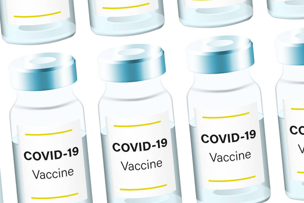 Vacina antiviral covid 19. Vacinação contra covid ou coronavírus - Vetor, Imagem