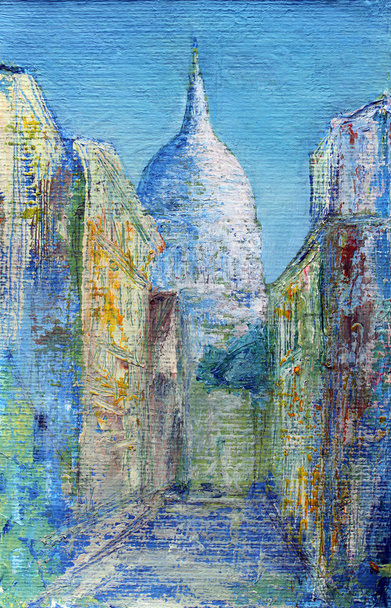 Montmartre katu Pariisissa
 - Valokuva, kuva