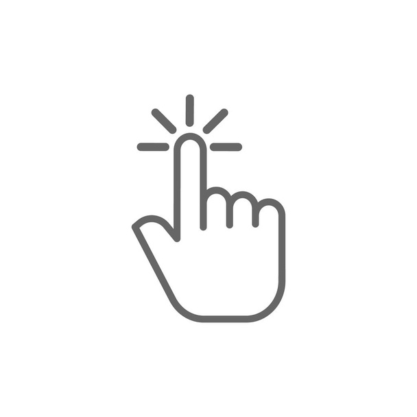 gesto de dedo del grifo para el sitio web o aplicación móvil - Vector, imagen