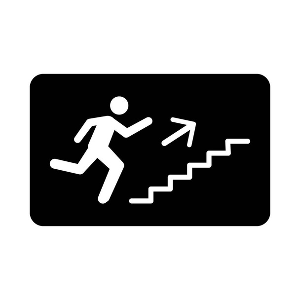 hombres subir escaleras símbolo vector - Vector, Imagen