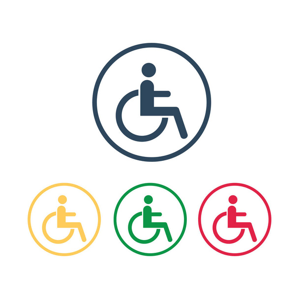 Rolstoel Handicap symbool voor uw website ontwerp  - Vector, afbeelding