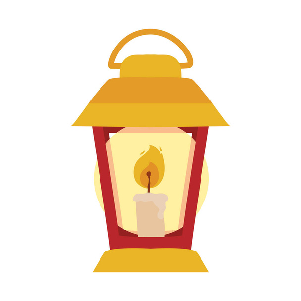 dekorativní ikona lucerny, ruční styl - Vektor, obrázek