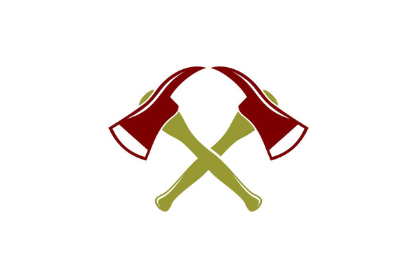 Asse da vigile del fuoco incrociato Simbolo Logo Design - Vettoriali, immagini