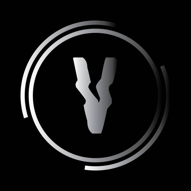 V logotipo do projeto da letra. Letra V Icon Logo com Swoosh moderno - Vetor, Imagem