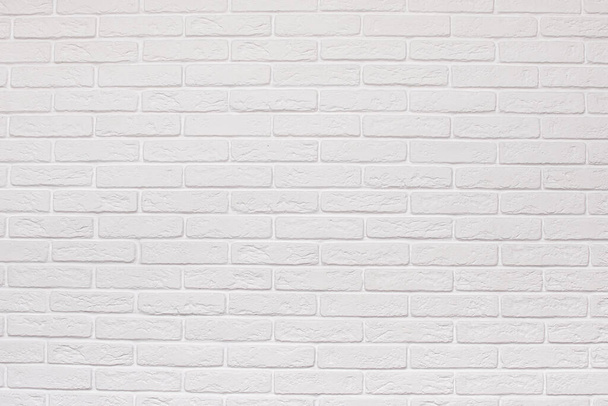 textura de pared de ladrillo blanco para el fondo del patrón. espacio de copia. - Foto, Imagen