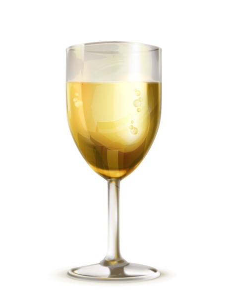 Glas champagne vector illustratie - Vector, afbeelding