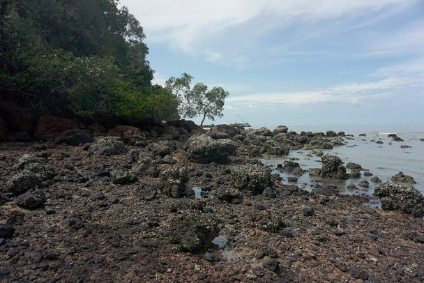 een geïsoleerd eiland Pulau Konet, gelegen in Melaka, Maleisië - Foto, afbeelding