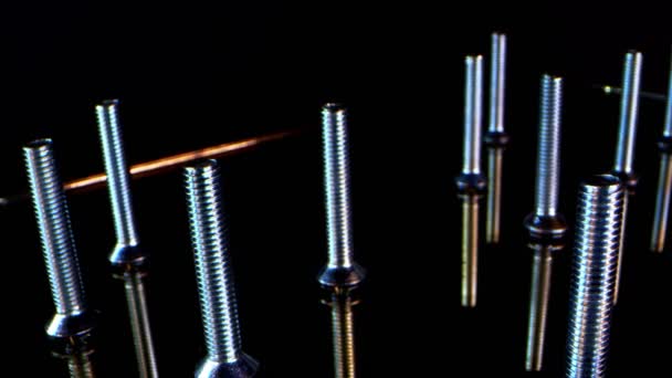 Stainless Steel Screw Nail Bolts - Footage, Video