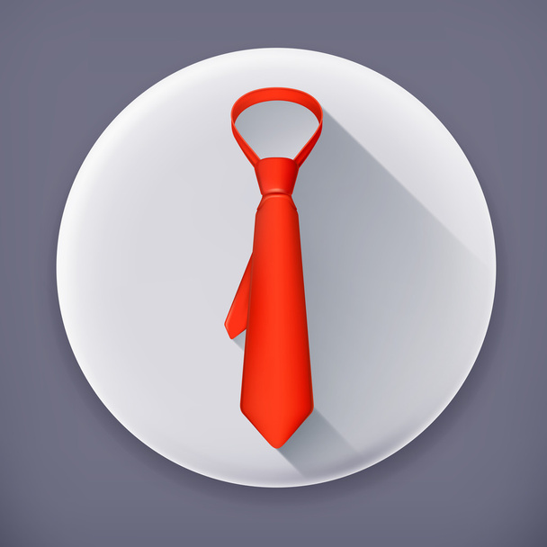 Necktie long shadow vector icon - Διάνυσμα, εικόνα