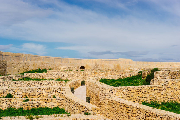 Malta. Victoria, Gozo. Oude ruïnes in de Citadel - Foto, afbeelding