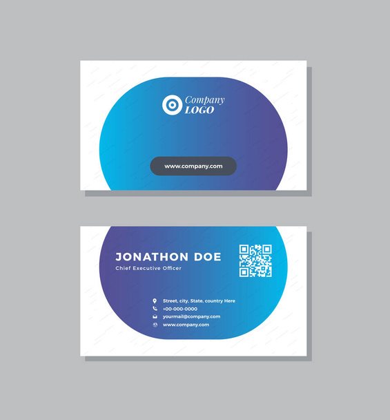 Σχεδιασμός εταιρικής επαγγελματικής κάρτας ή κάρτας επίσκεψης και προσωπικής επαγγελματικής κάρτας - Διάνυσμα, εικόνα