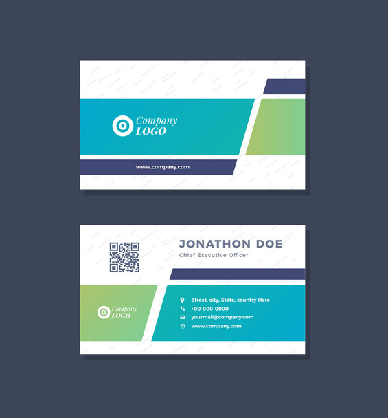 Σχεδιασμός εταιρικής επαγγελματικής κάρτας ή κάρτας επίσκεψης και προσωπικής επαγγελματικής κάρτας - Διάνυσμα, εικόνα