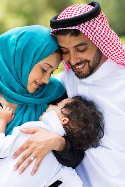 middle eastern couple and baby boy - Фото, изображение