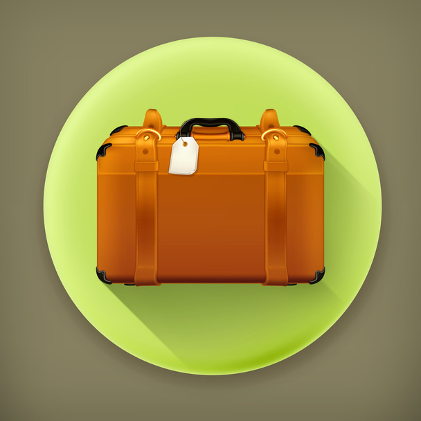 Baggage, long shadow vector icon - Διάνυσμα, εικόνα
