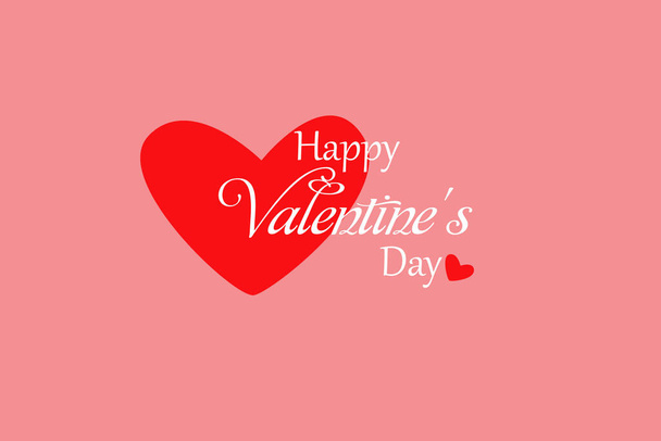 Happy Valentine's day. Valentine's card with hearts. Greeting card. - Foto, Bild