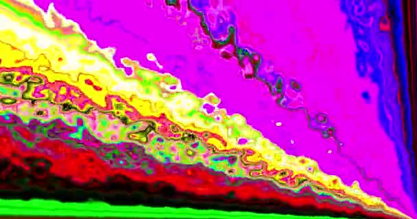 Diseño psicodélico abstracto Trippy. Animación Loop, fondo de ondas multicolor - Metraje, vídeo