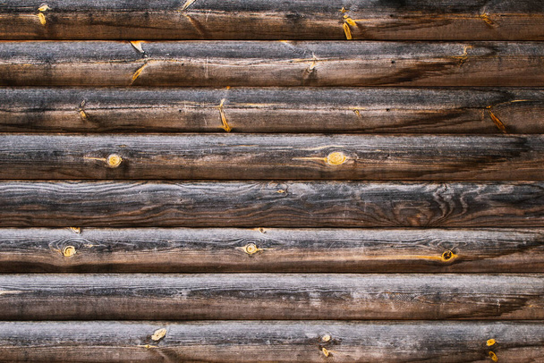 Texture bois des planches rondes. Texture de fond en bois naturel. - Photo, image