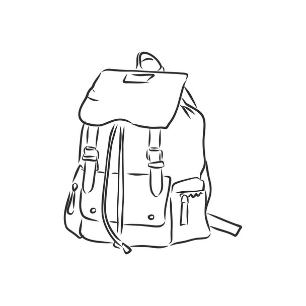 vector sketch illustration - hipster backpack. backpack vector sketch illustration - Vektor, obrázek