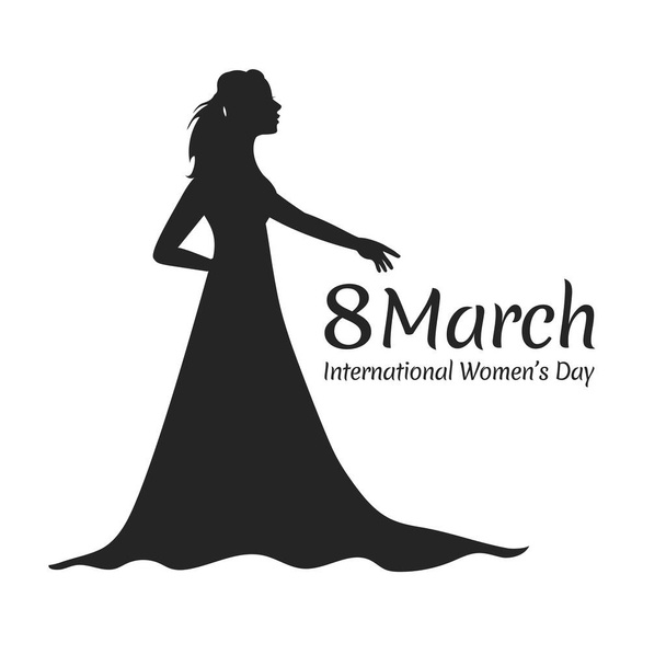 International Womens Day. Vector illustration with women different nationalities and cultures. Women empowerment movement. International womens day graphic in vector. - Vetor, Imagem